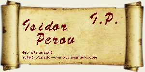 Isidor Perov vizit kartica